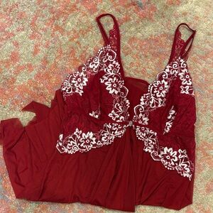 Elegant Red Lace Lingerie Set